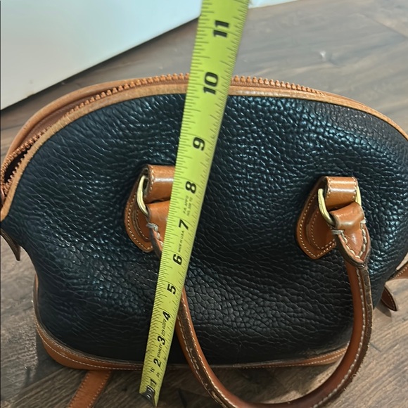 Dooney & Bourke Black and Tan Leather Satchel - Picture 8 of 11